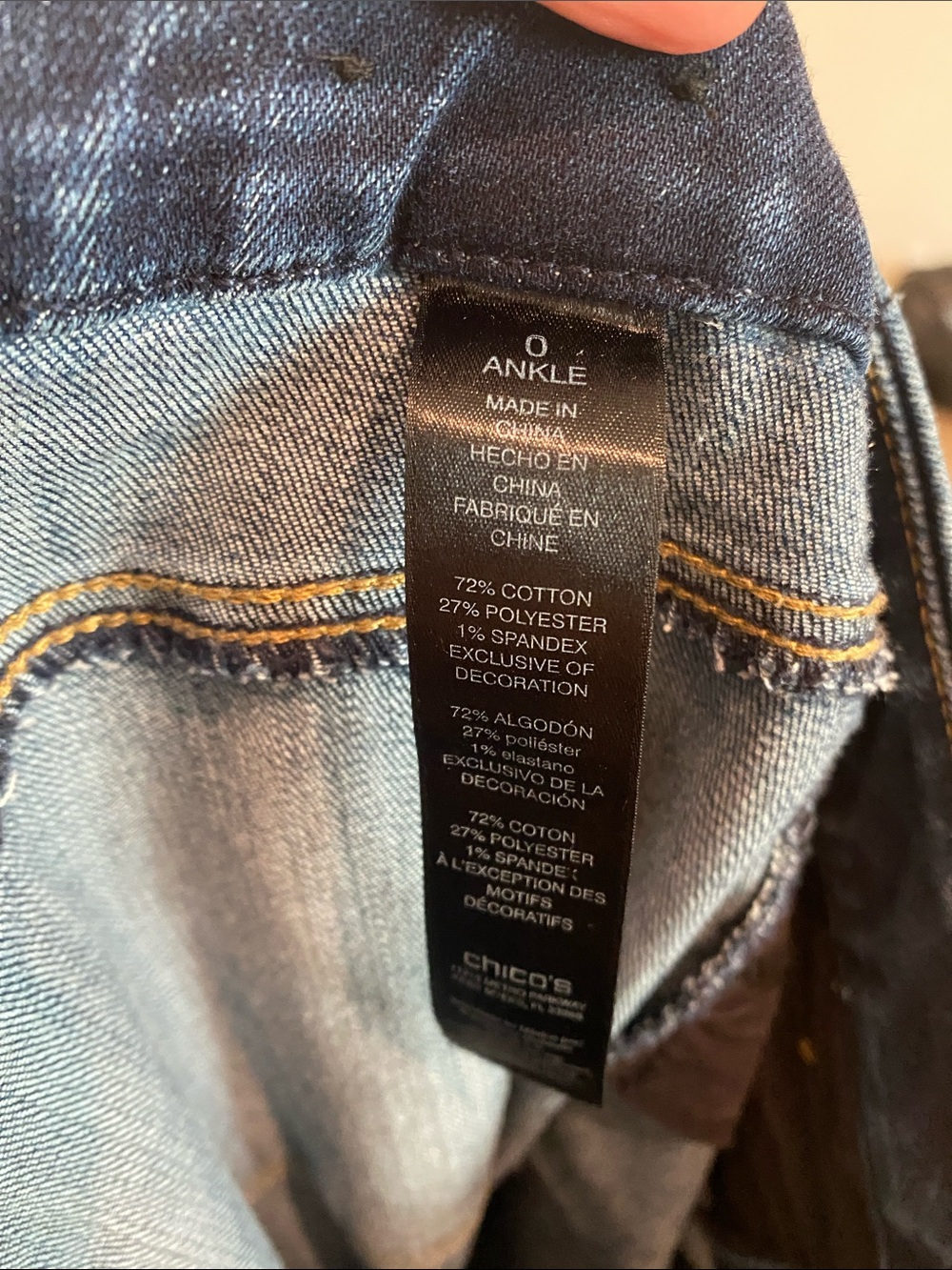 Chico’s So Slimming Girlfriend Ankle Embroidered Jeans - Picture 6 of 7